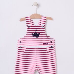 NWT Nautical‎ Short Striped Overalls SZ 18 months